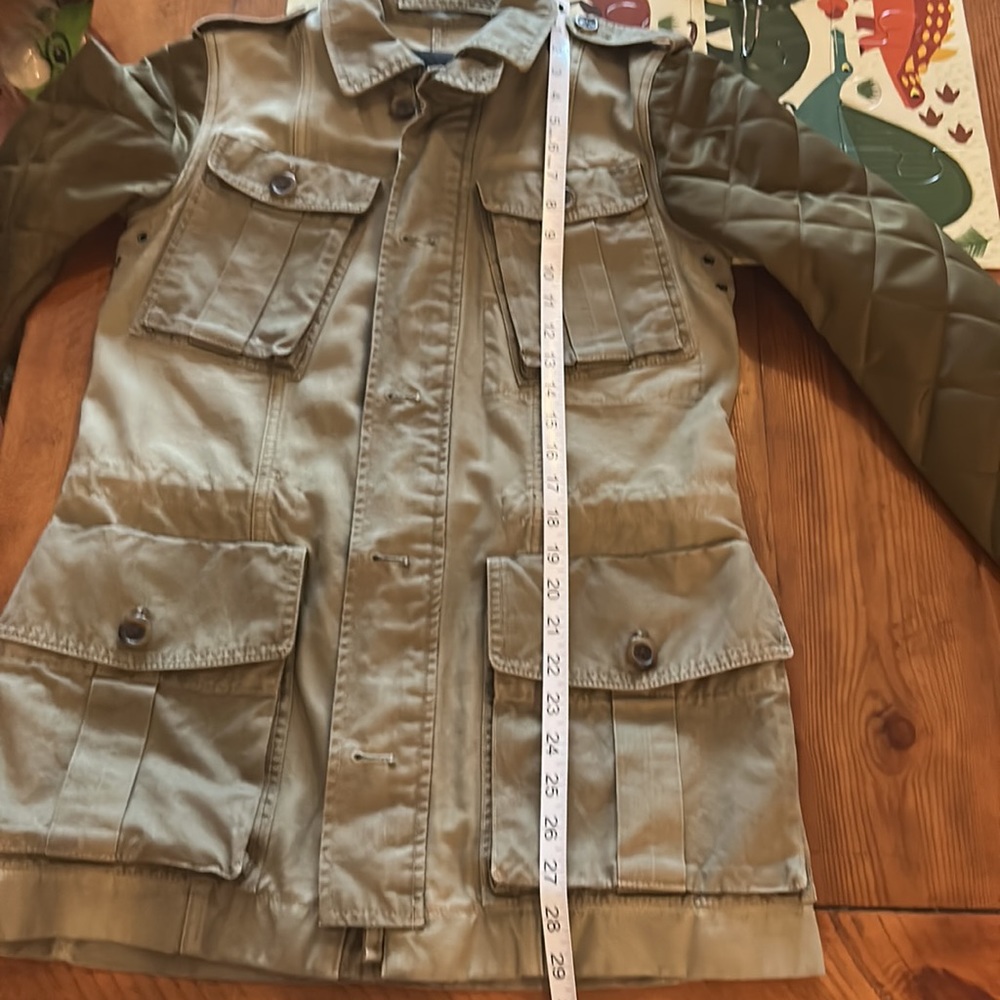 JCrew Military Jacket with Quilted Sleeves - Picture 9 of 9